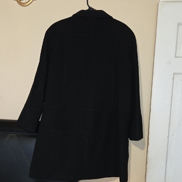 Harve Benard By Benard Holzman Women's Elegant Black Pea Coat - Picture 9 of 11